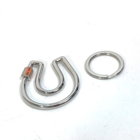 HERMES H logo charm Blowjob a Cheval horseshoe hoof cheval Key ring